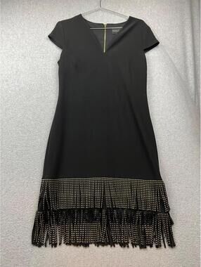 Frank Lyman Shift Dress Womens 10 Classy Chic Sophisticated Formal Black
